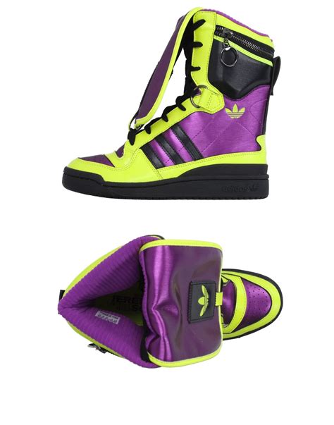 purple adidas shoes|purple high tops adidas.